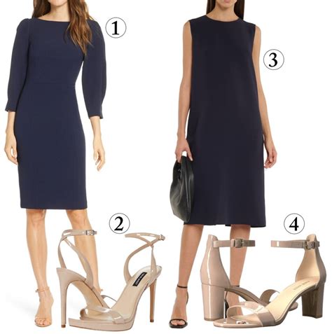 what color shoes to wear with navy dress